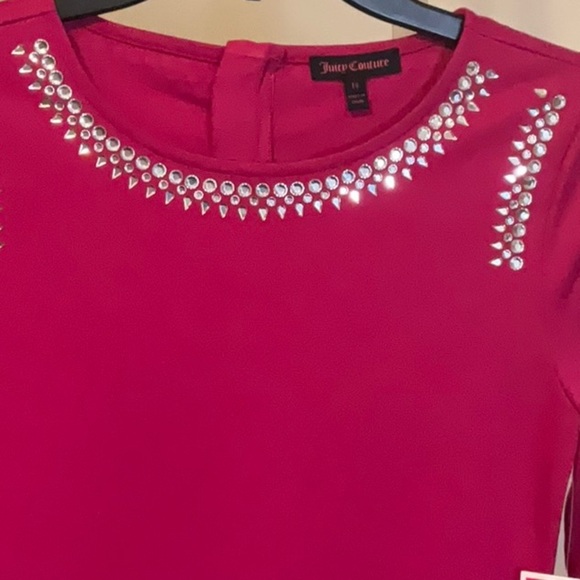 Juicy Couture Fuchsia Kids Dress with Silver Accents - Picture 4 of 6